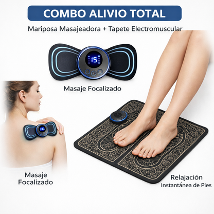 Combo Alivio Total: "Lleva el Masajeador Mariposa y el Tapete te sale GRATIS"
