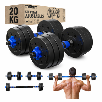 Kit de pesas 20 (mancuernas) Black Days.